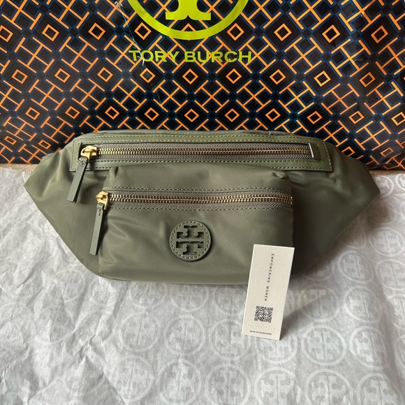 Tory Burch Bags Tory Burch Nylon Belt Bag Fanny Pack Palm Leaf Gold